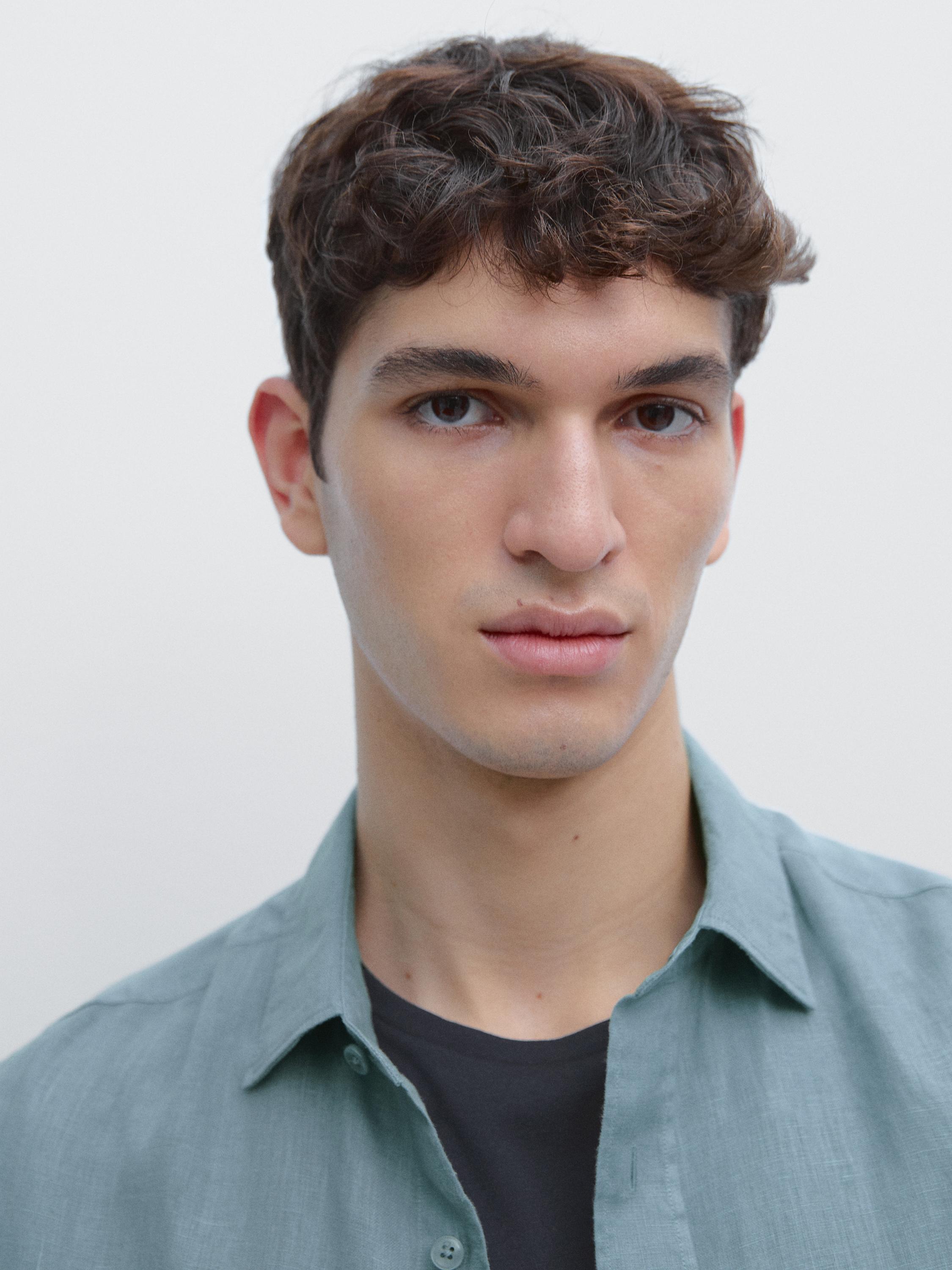 100% linen slim fit shirt